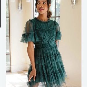 Ivy city co short green whimsical dress